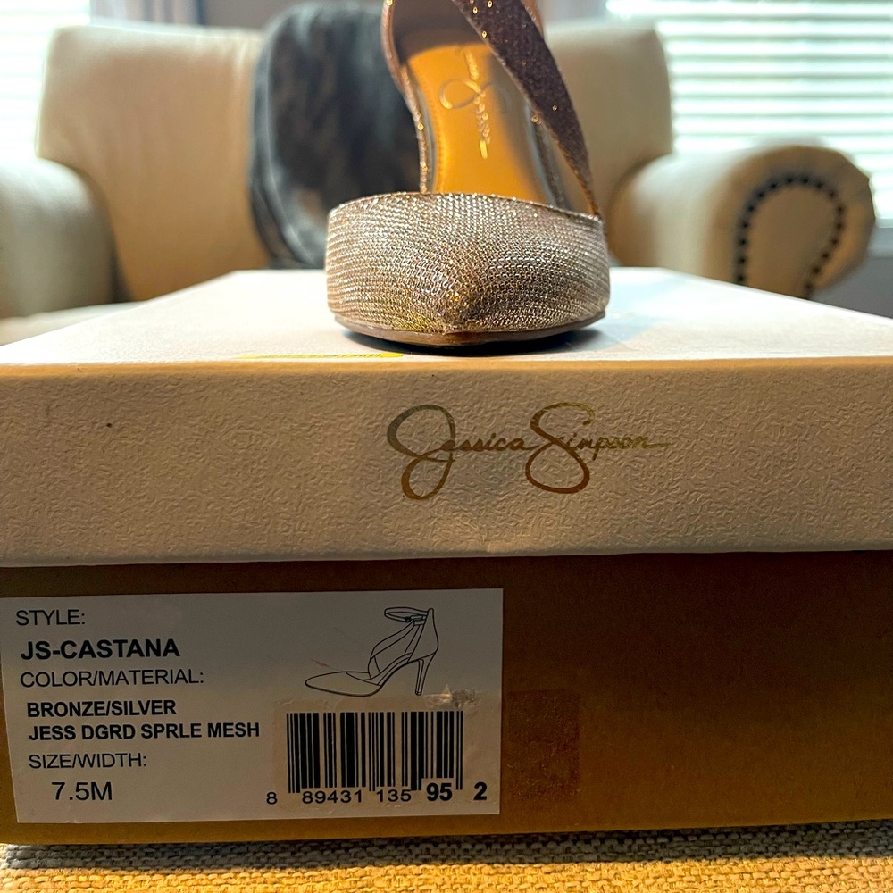 Jessica Simpson Bronze/Silver heels